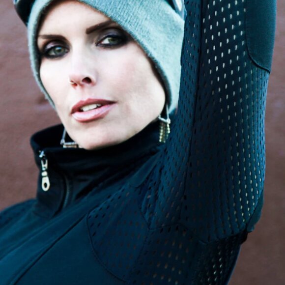 Buddhaful Designs Freq G Crop Hooded Jacket Mesh Black Cyber Goth - Picture 3 of 6